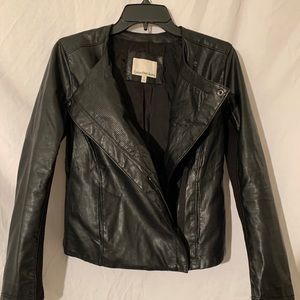 Calvin Klein faux leather moto jacket